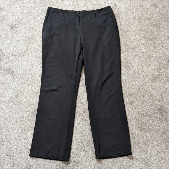 Women's INGREDIENTS Black Casual Hi-Rise Career Pants; Zipper; Size 16 - Picture 1 of 6
